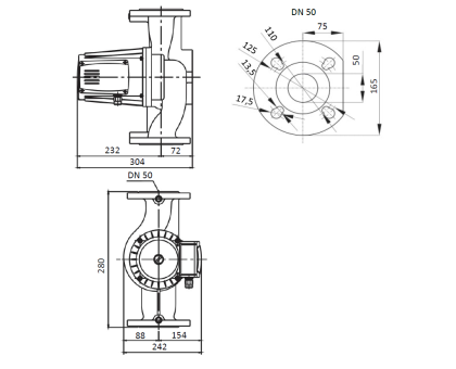 Циркуляционный насос Shinhoo Basic 50-12SF 380 В